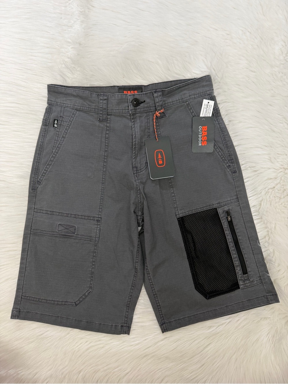 BASS Outdoor Iron Gray Explorer Cargo Shorts Sz 28
